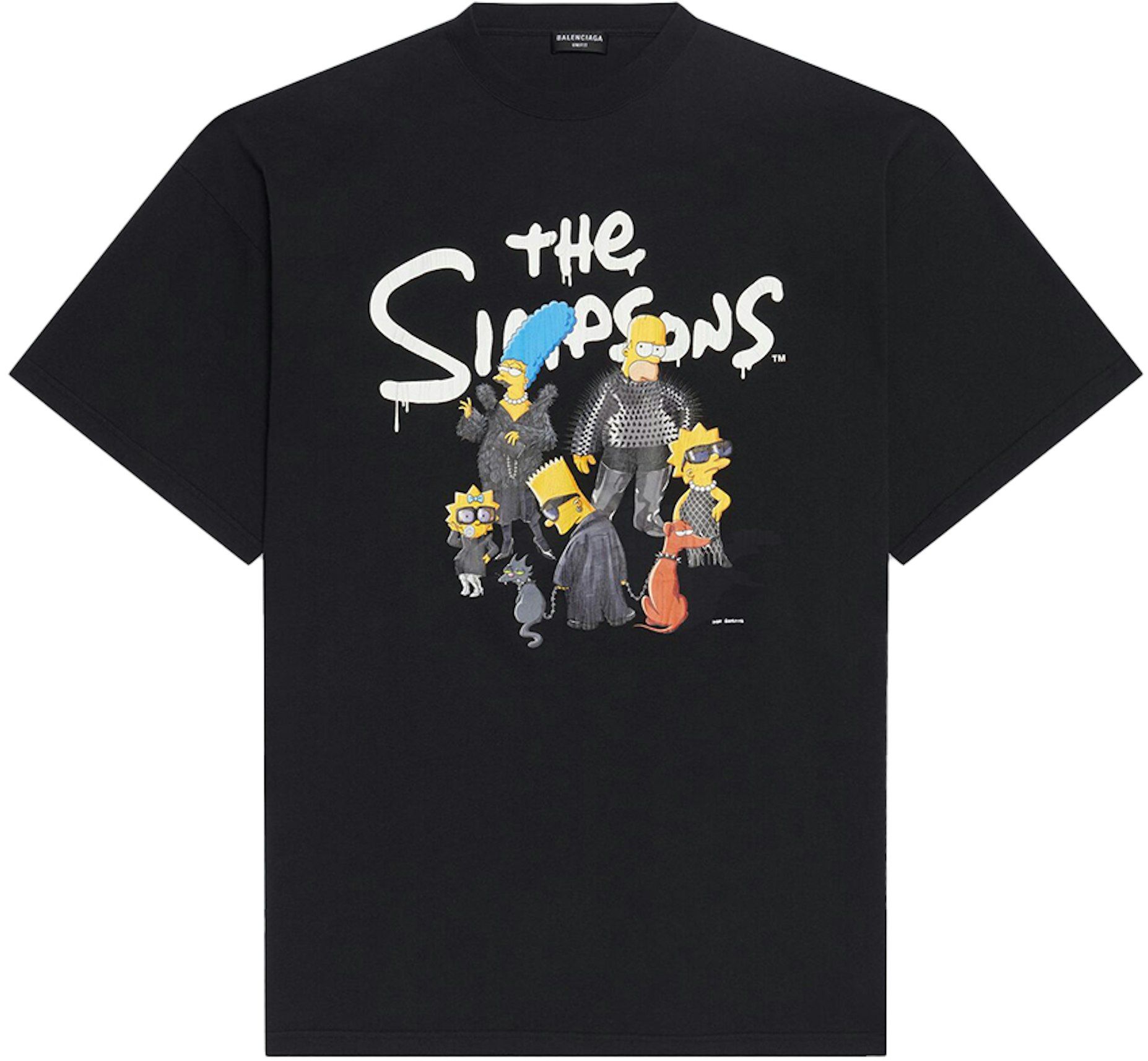 Manifestación expedición sinsonte Balenciaga x The Simpsons Oversized T-Shirt Black - AW21 Men's - US