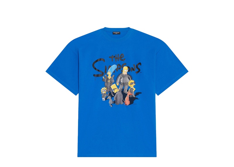 Balenciaga x The Simpsons Oversized T-Shirt Indigo Men's - AW21 - US