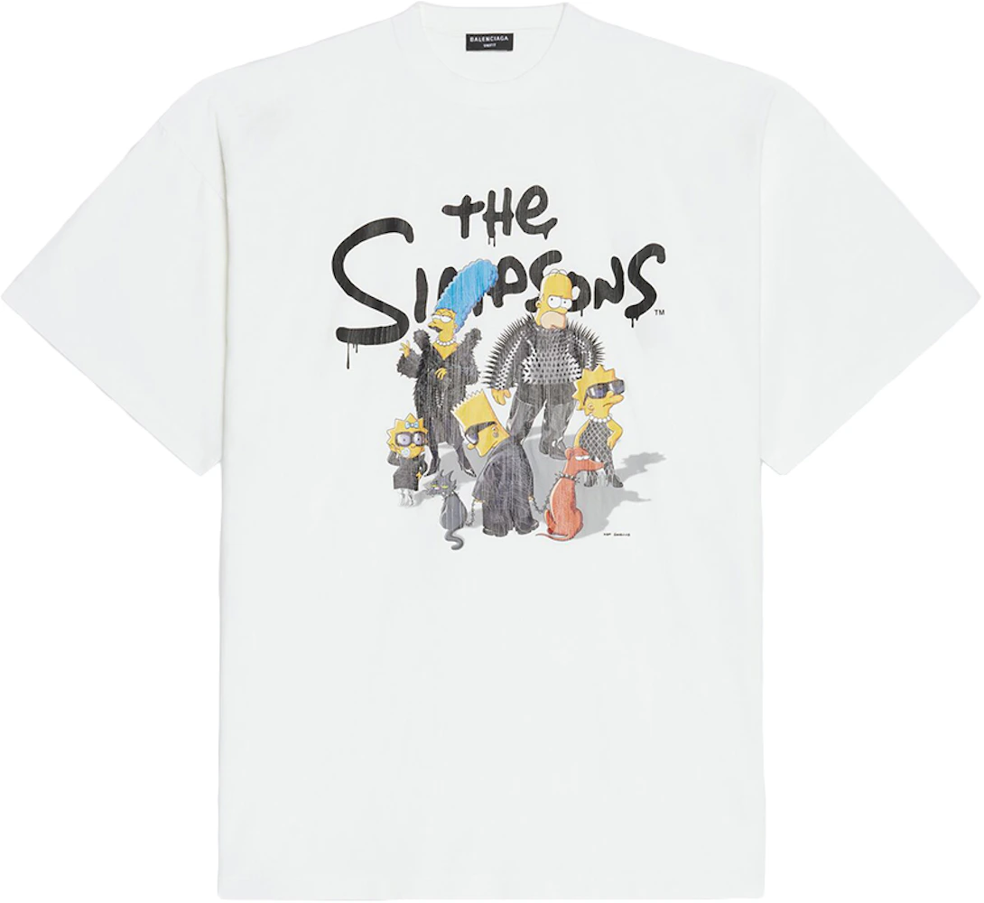 Balenciaga x The Simpsons Oversized T-Shirt White - AW21 US