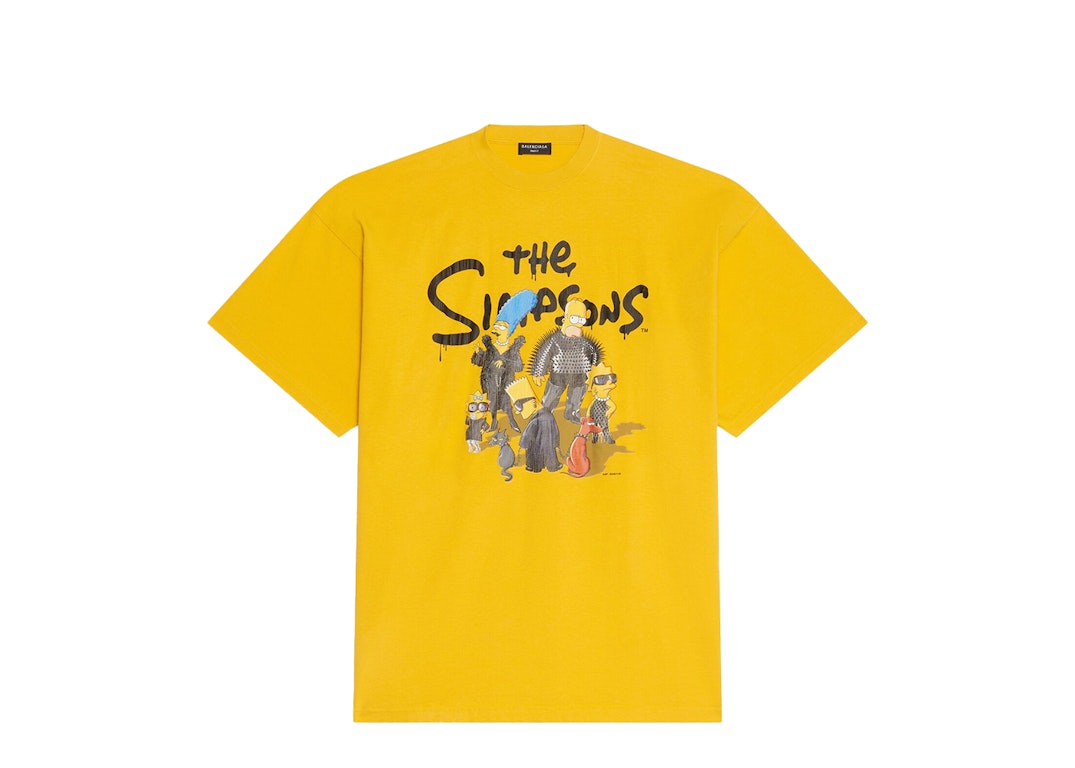 Pre-owned Balenciaga X The Simpsons Oversized T-shirt Yellow