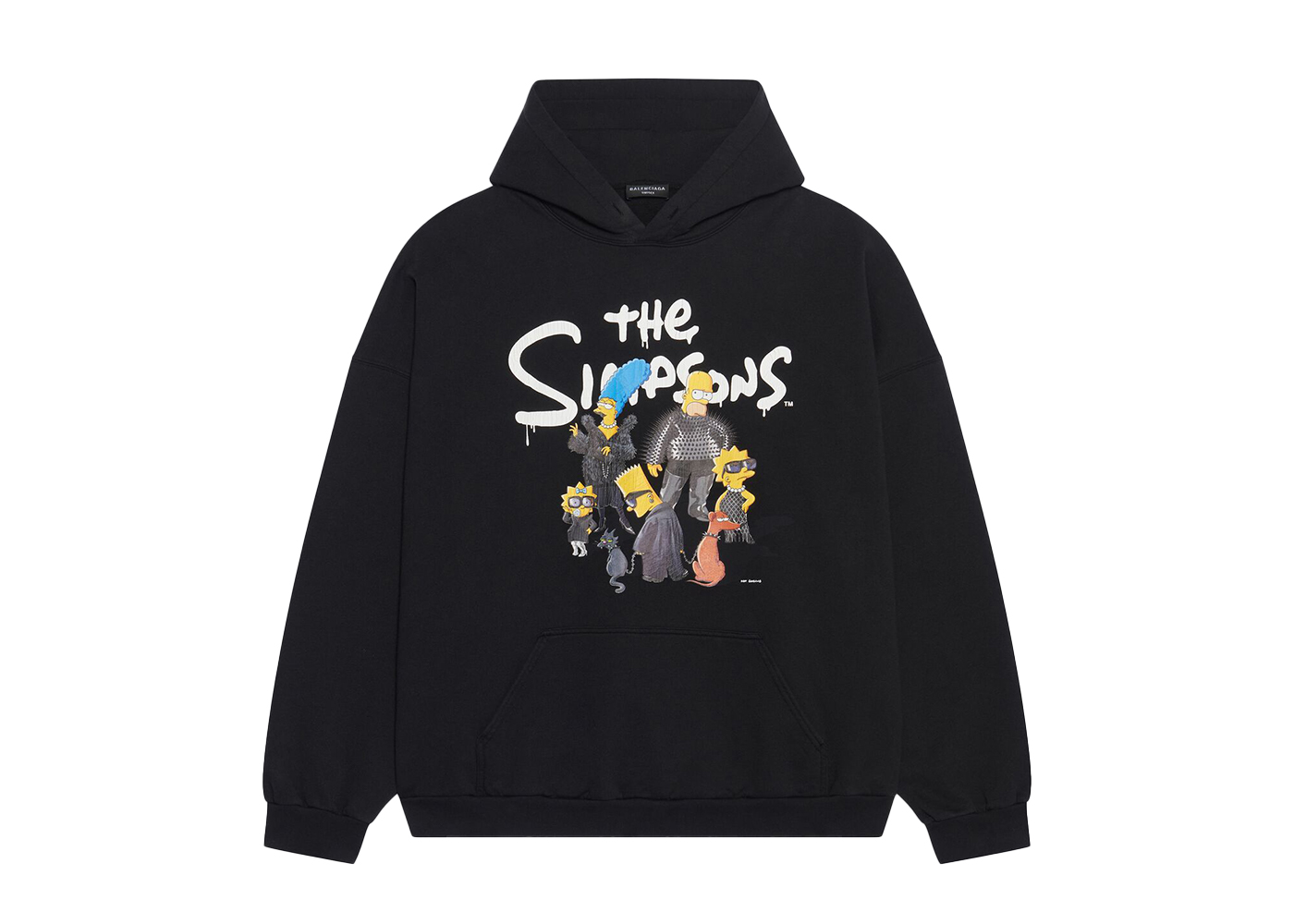 Balenciaga x The Simpsons Wide Fit Hoodie Black
