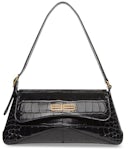 Chanel Embossed Croc Gabrielle Hobo Bag Small Gold - NOBLEMARS