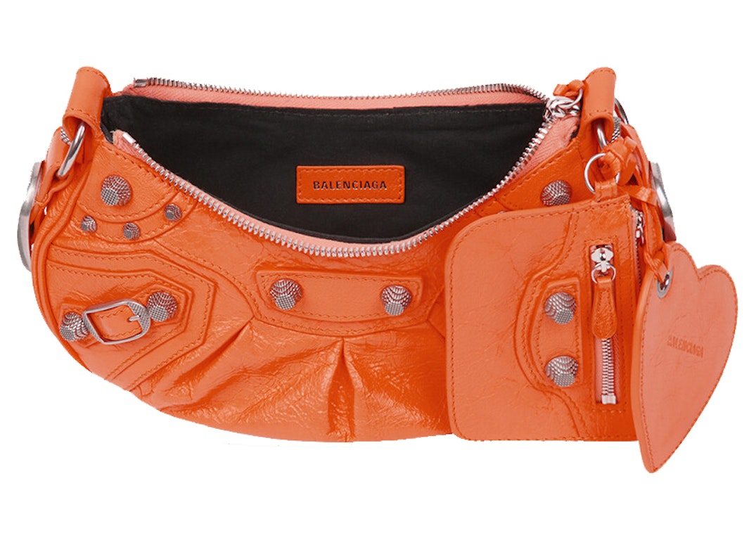 Pre-owned Balenciaga Year Of The Tiger Le Cagole Shoulder Bag Xs Orange