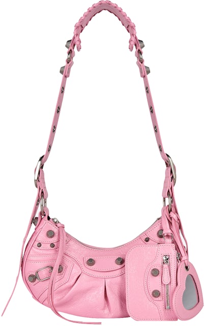 Luxury bag - Ville XS Camera white bag with pink and black prints