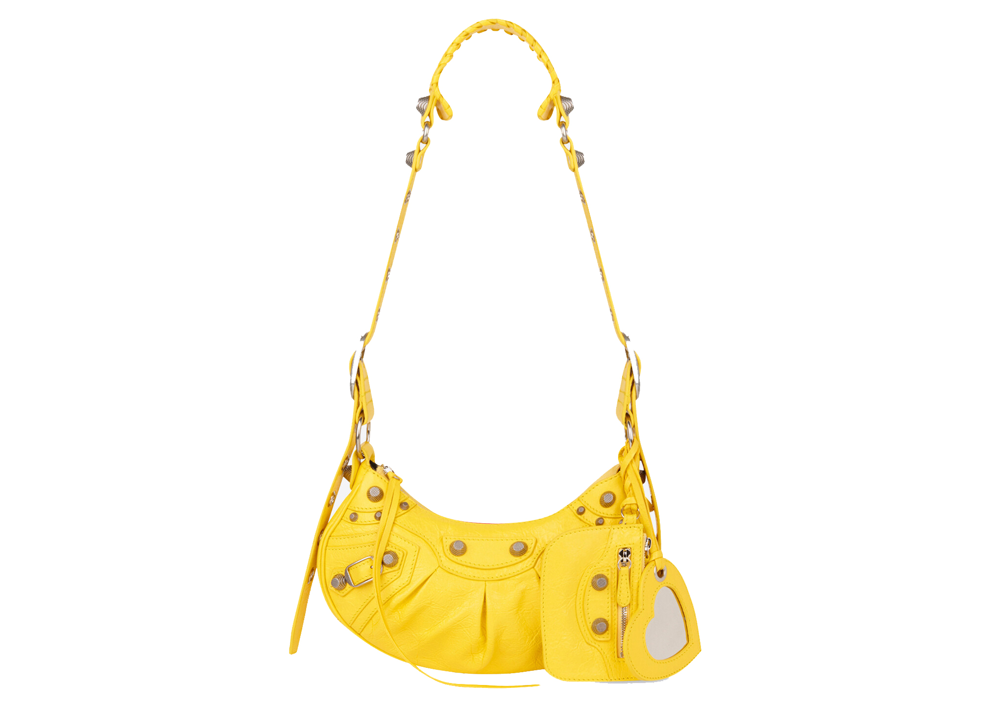 Downtown Small Leather Shoulder Bag in Yellow  Balenciaga  Mytheresa