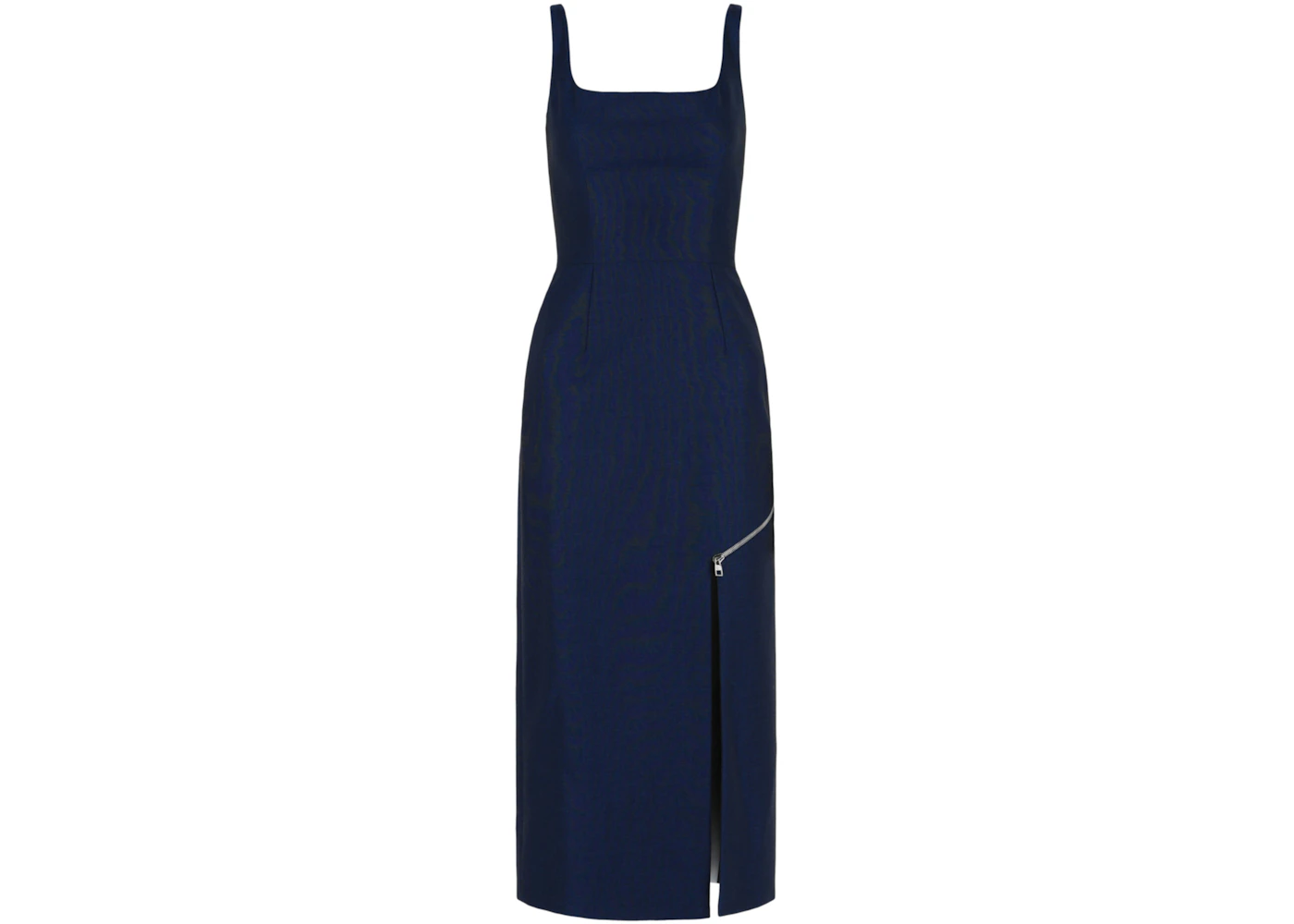 Balenciaga Zip Slash Midi Dress Black Ultramarine - US Balenciaga Zip Slash Midi Dress Black Ultramarine - US