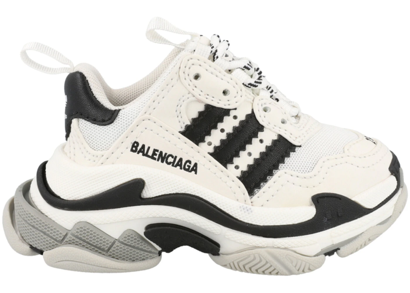 Balenciaga x Adidas Triple S Sneaker White Black (Kid's) - 712818 W2ZB1 9112 - US Balenciaga x Adidas Triple S Sneaker White Black (Kid's) - 712818 W2ZB1 9112 - US
