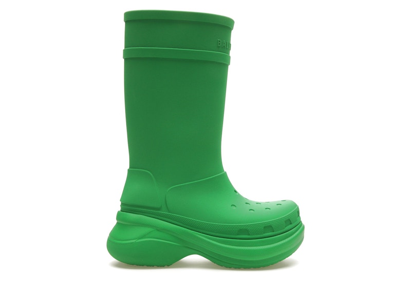 Bright green store rain boots