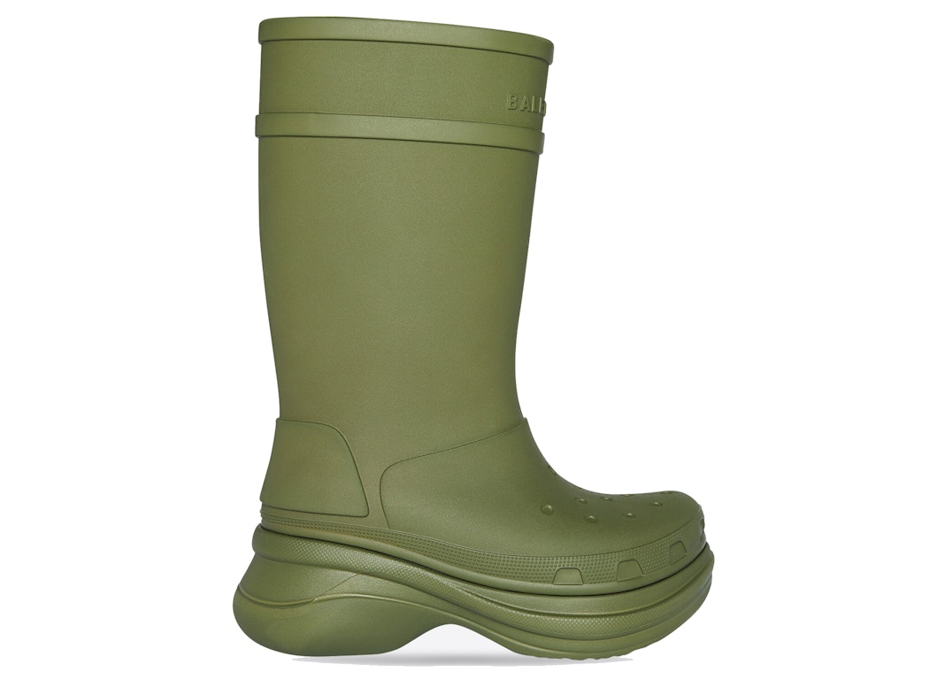 Pre-owned Balenciaga X Crocs Boot Green