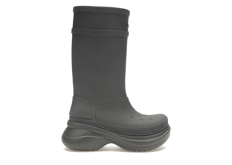 超美品　BALENCIAGA　バレンシアガ　クロックス　レインブーツ　グレー 超美品BALENCIAGAバレンシアガクロックスレインブーツグレー