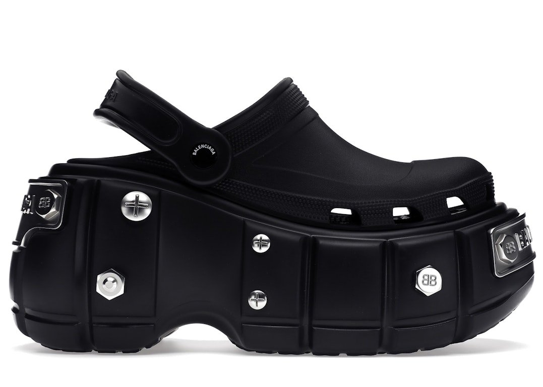 Pre-owned Balenciaga X Crocs Hardcrocs Sandal Black