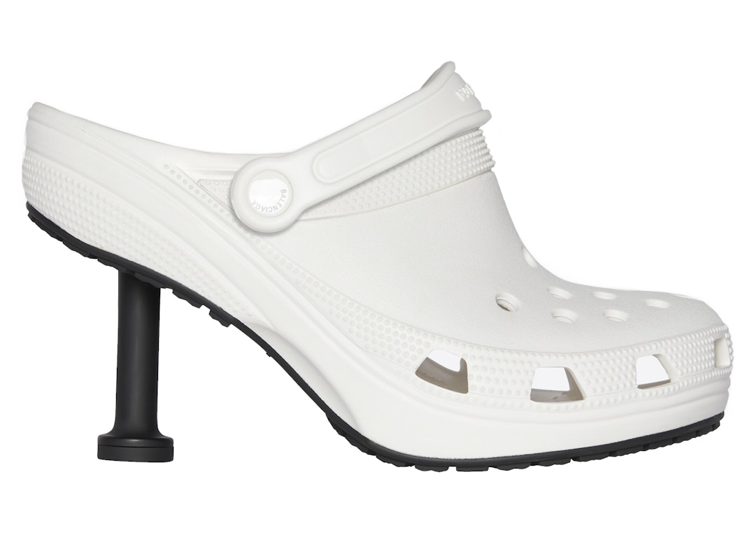 Pre-owned Balenciaga X Crocs Madame 80mm White (women's)