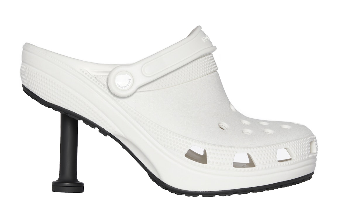 Pre-owned Balenciaga X Crocs Madame 80mm White (women's)