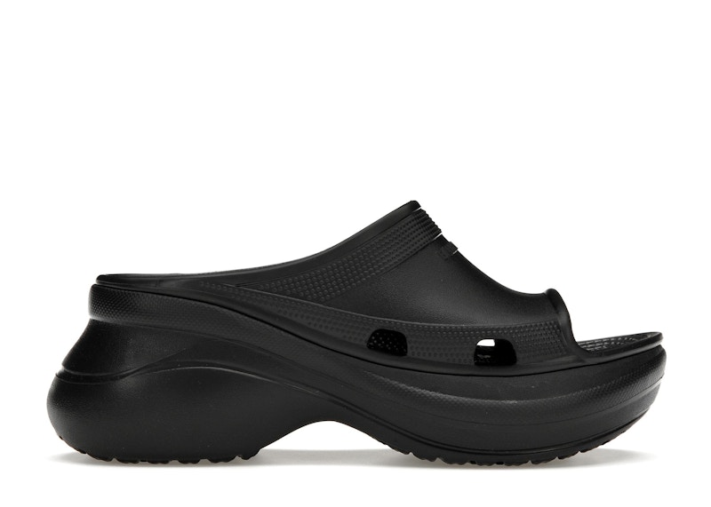 Pre-owned Balenciaga X Crocs Pool Slide Sandals (women's) Sneakers In Black