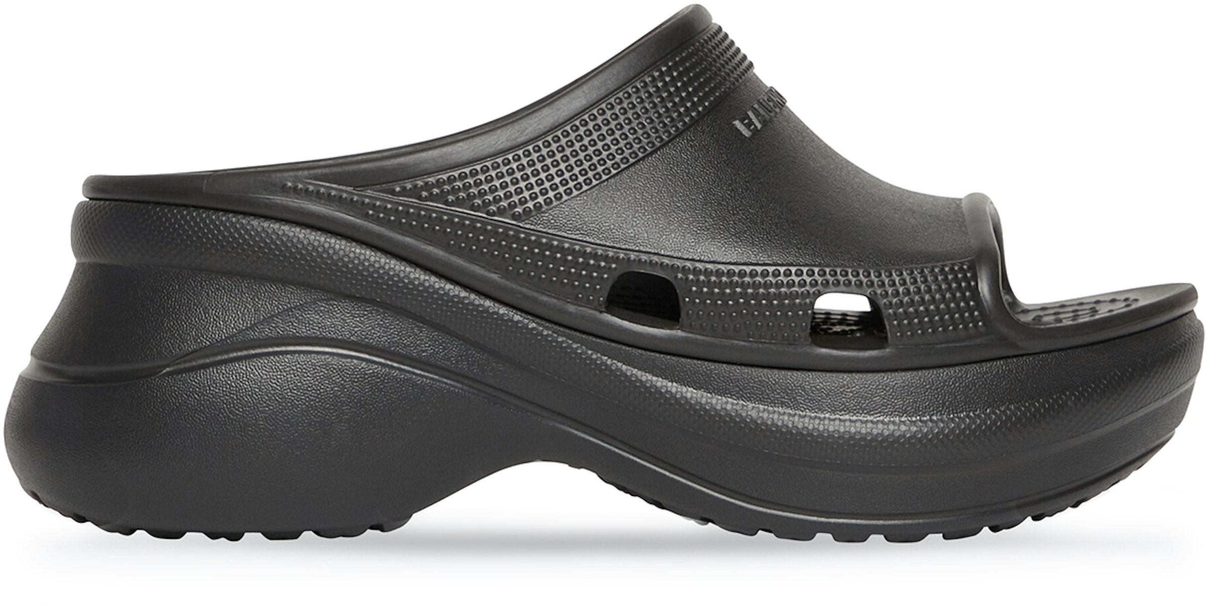faglært Site line Male Balenciaga x Crocs Pool Slide Sandals Black Men's - 677386W1S8E1000 - US