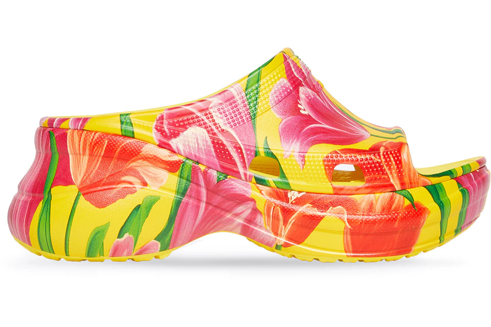 Balenciaga x Crocs Pool Slide Sandals Tulip Print Multi (W)