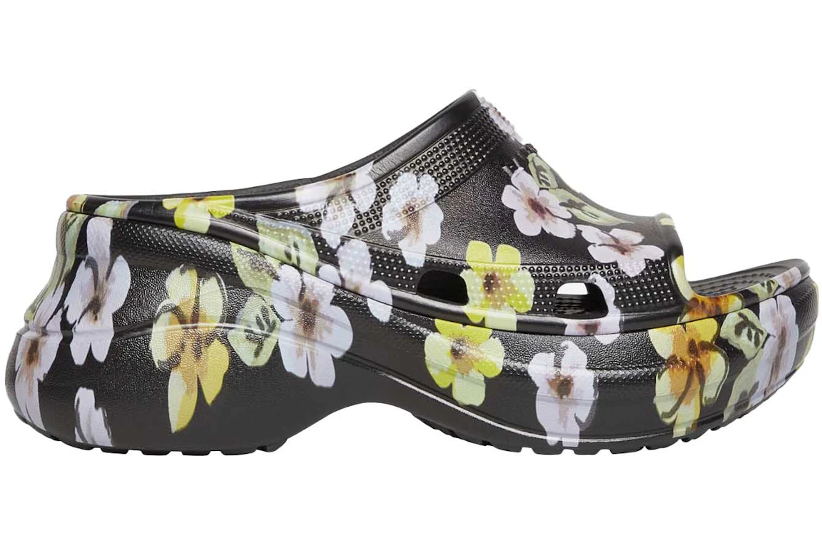 Balenciaga x Crocs Pool Slide Sandals Grey Flower (W)