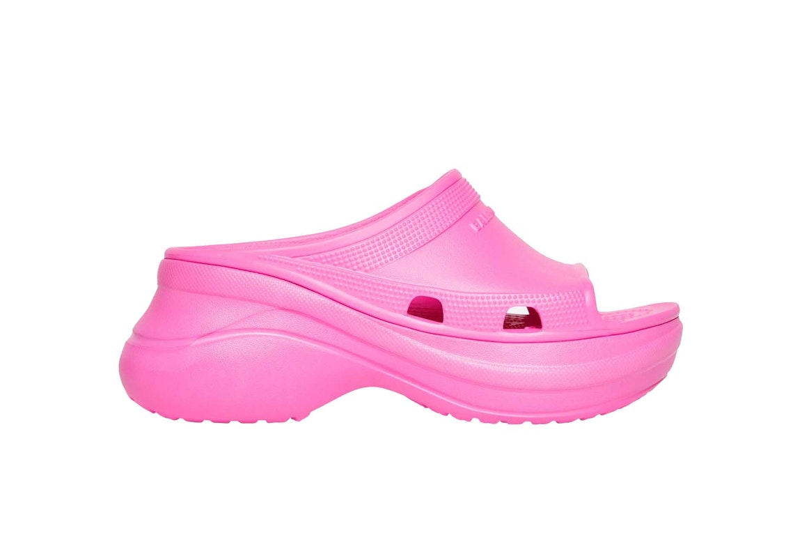 Pre-owned Balenciaga X Crocs Pool Slide Sandals Pink (women's)