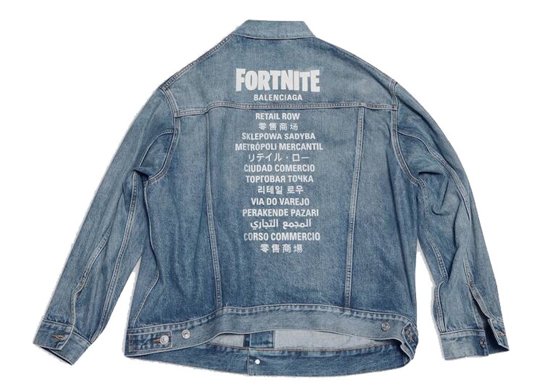 Pre-owned Balenciaga X Fortnite©2021 Large Fit Jacket Blue