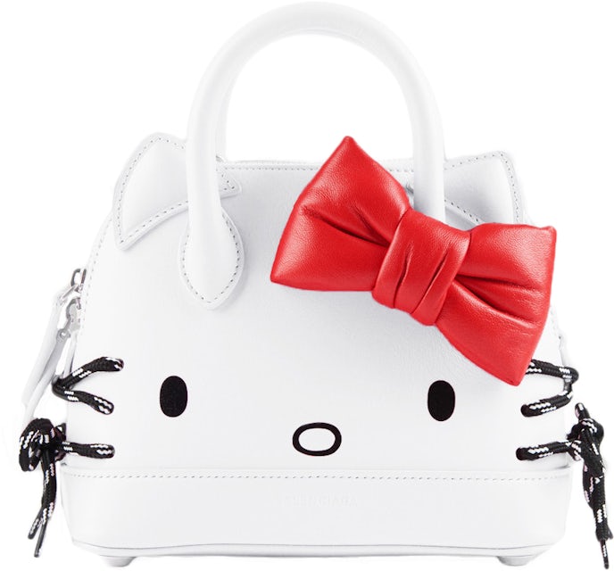 Balenciaga x Hello Kitty Top Handle XXS White in Calfskin with Silver-tone  - US