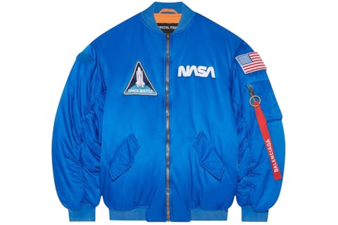 Balenciaga x NASA Bomber Jacket Royal Blue Men's US