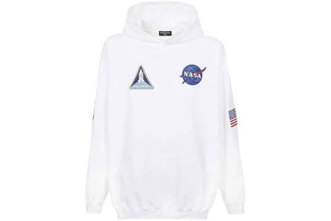 Balenciaga Nasa Bomberjacke Balenciaga X NASA Kapuzenpullover Weiß