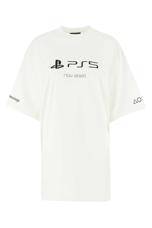 Pre-owned Balenciaga X Playstation Boxy T-shirt White