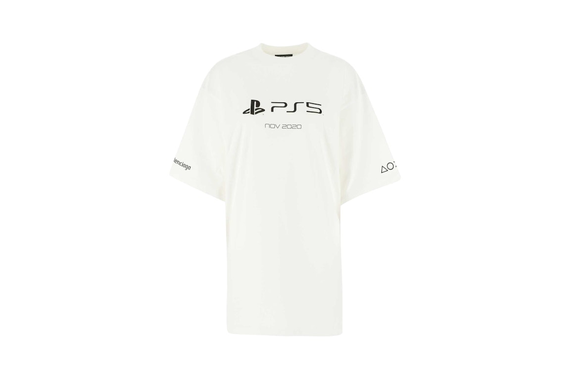 Pre-owned Balenciaga X Playstation Boxy T-shirt White