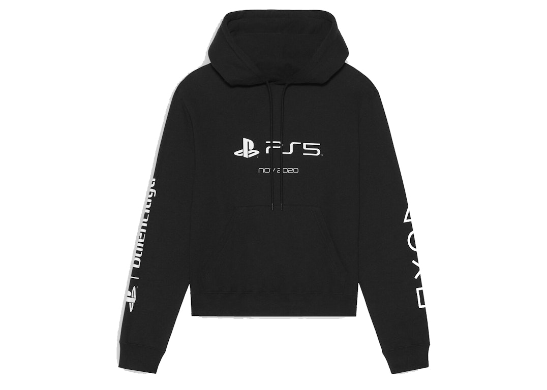 Pre-owned Balenciaga X Playstation Fitted Hoodie Black