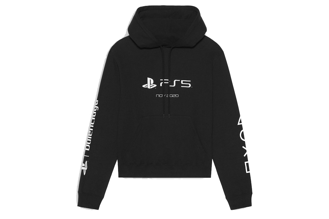 Pre-owned Balenciaga X Playstation Fitted Hoodie Black