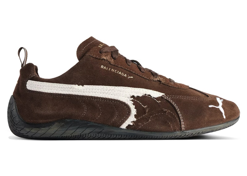 【送料込】BALENCIAGA★PUMA★SPEEDCAT スエードスニーカー Balenciaga x Puma Speedcat Suede Distressed Brown White