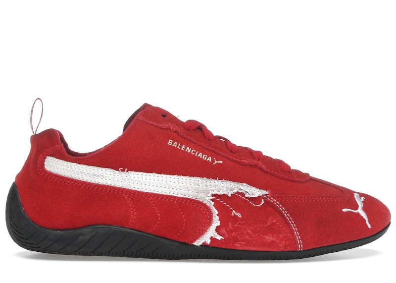 Balenciaga x Puma Speedcat Suede Distressed Red White Men's