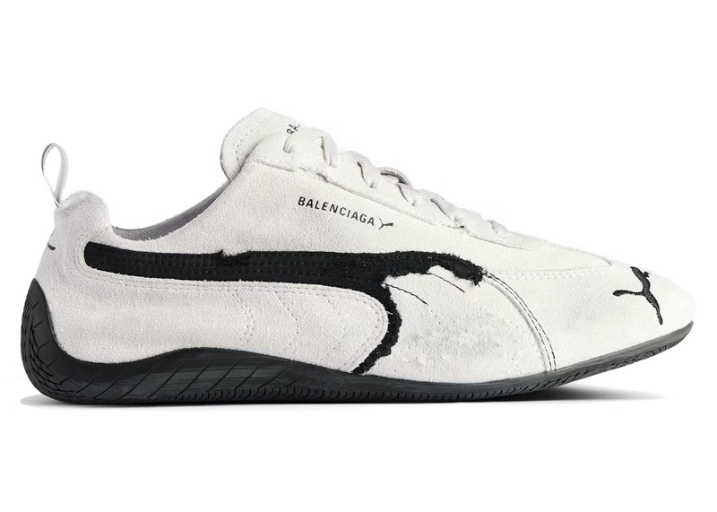 【25AW】BALENCIAGA SPEEDCAT SUEDE スニーカー ロゴ PUMA Balenciaga x Puma Speedcat Suede Distressed White Black