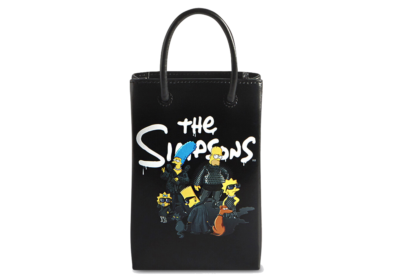Balenciaga Black The Simpsons Edition Shopper Tote Bag  SSENSE