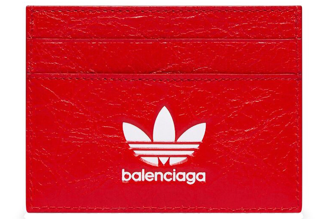 Pre-owned Balenciaga X Adidas Card Holder Red