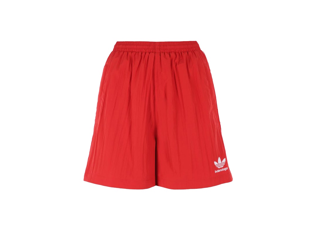 Pre-owned Balenciaga X Adidas Crepe Technical Fabric Shorts Red