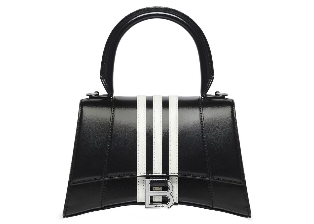 Balenciaga x adidas Hourglass Small Handbag Black in Shiny Box 