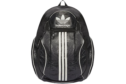 Balenciaga x adidas Large Backpack Black/White in Aged Arena