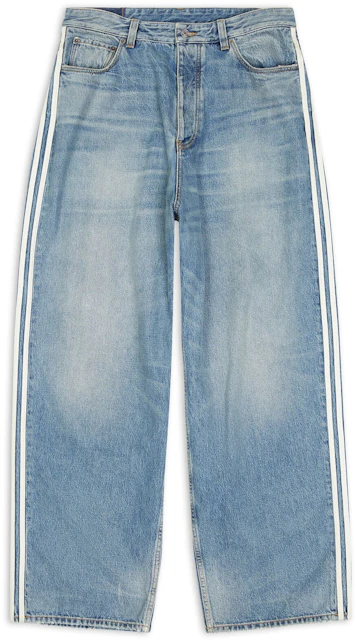 Nauw Decoratief Milieuactivist Balenciaga x adidas Large Denim Baggy Pants Blue - FW22 - US