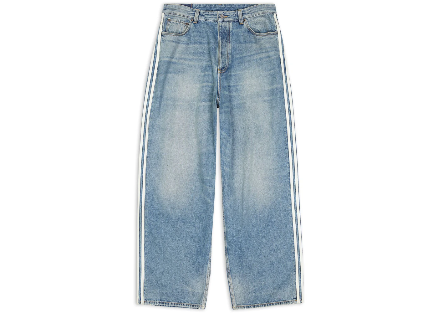 Balenciaga x adidas Large Denim Baggy Pants Blue FW22 US