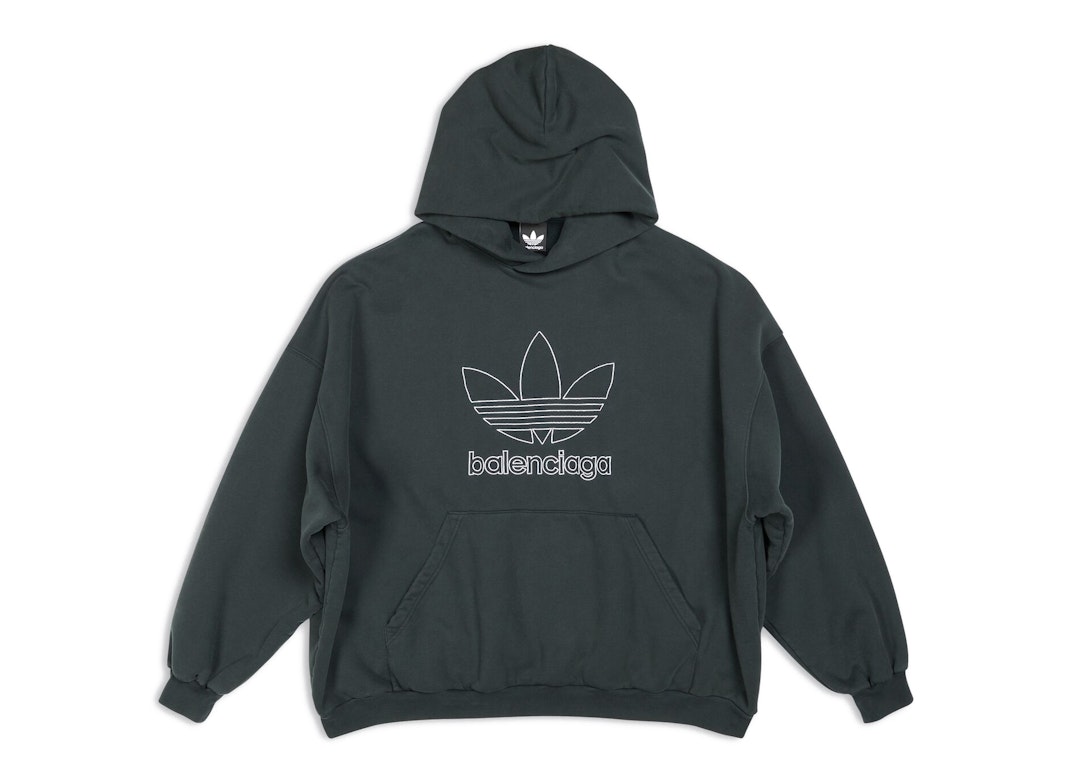 Pre-owned Balenciaga X Adidas Large Fit Hoodie Green