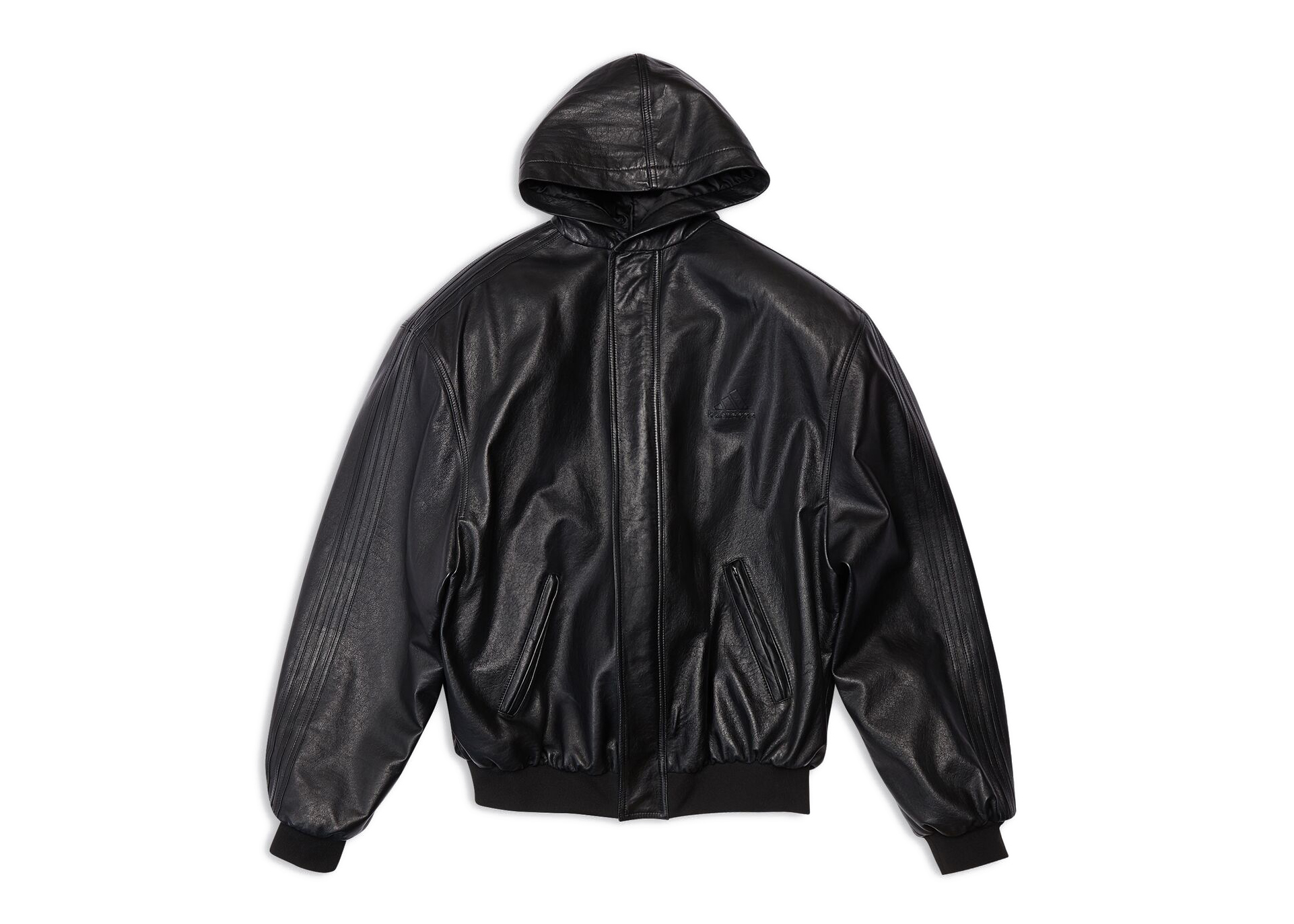Balenciaga x adidas Leather Hooded Blouson Black - SS23 - JP
