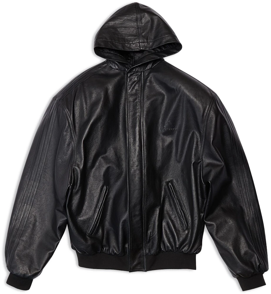 Balenciaga x adidas Leather Hooded Blouson Black - SS23 - US