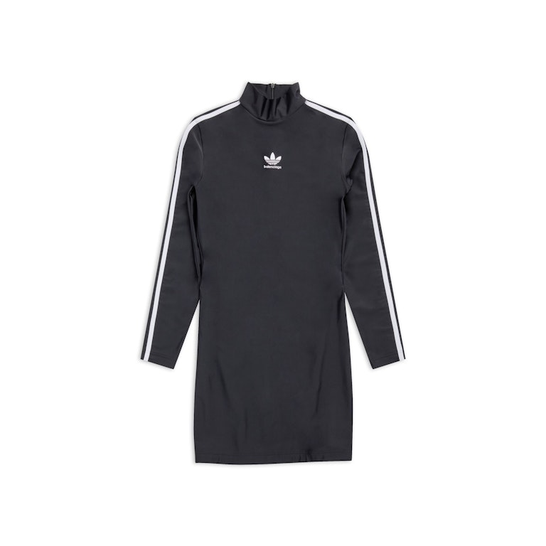 Pre-owned Balenciaga X Adidas Long Sleeve Mini Dress Black