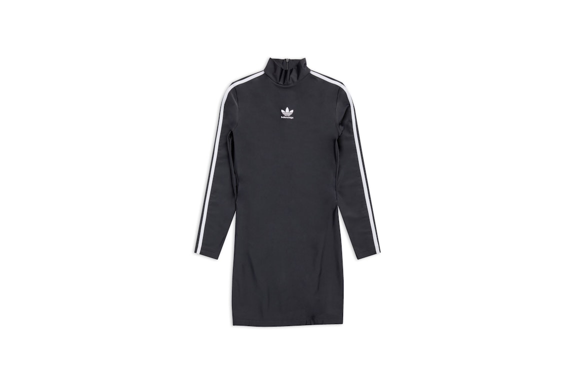 Pre-owned Balenciaga X Adidas Long Sleeve Mini Dress Black