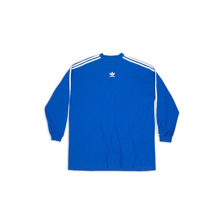 Pre-owned Balenciaga X Adidas Long Sleeve T-shirt Oversized Blue