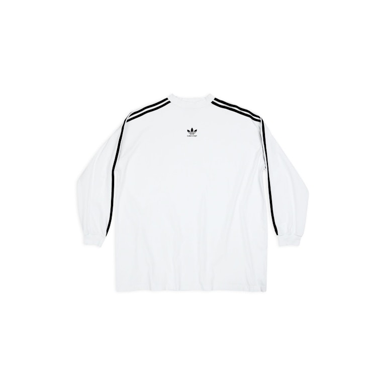 Pre-owned Balenciaga X Adidas Long Sleeve T-shirt Oversized White