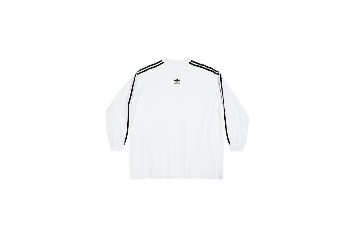Pre-owned Balenciaga X Adidas Long Sleeve T-shirt Oversized White