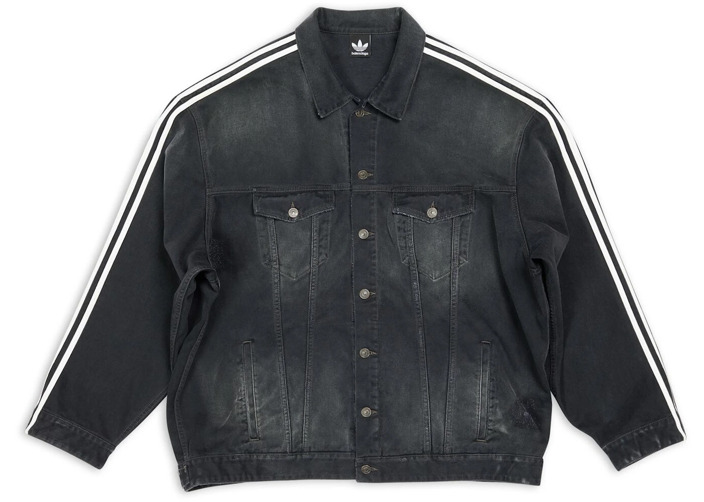 Balenciaga x adidas Oversized Denim Jacket Black - FW22 - CN