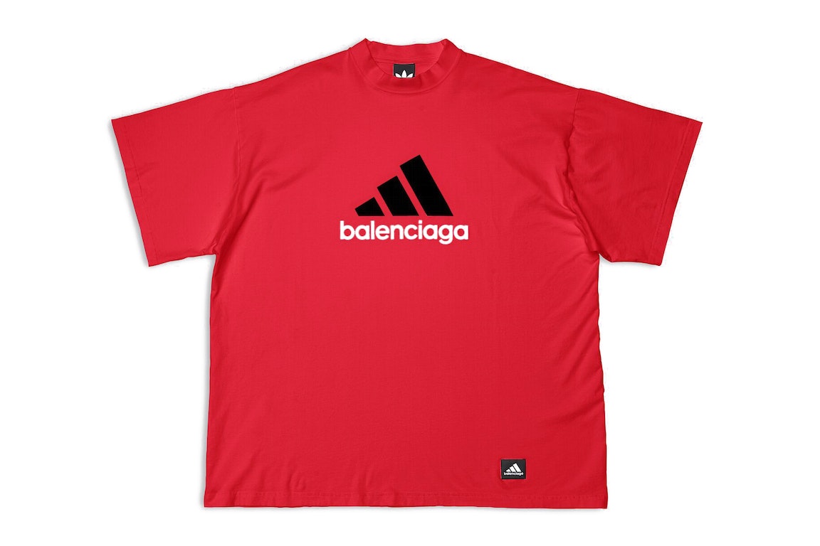 Pre-owned Balenciaga X Adidas Oversized T-shirt Red